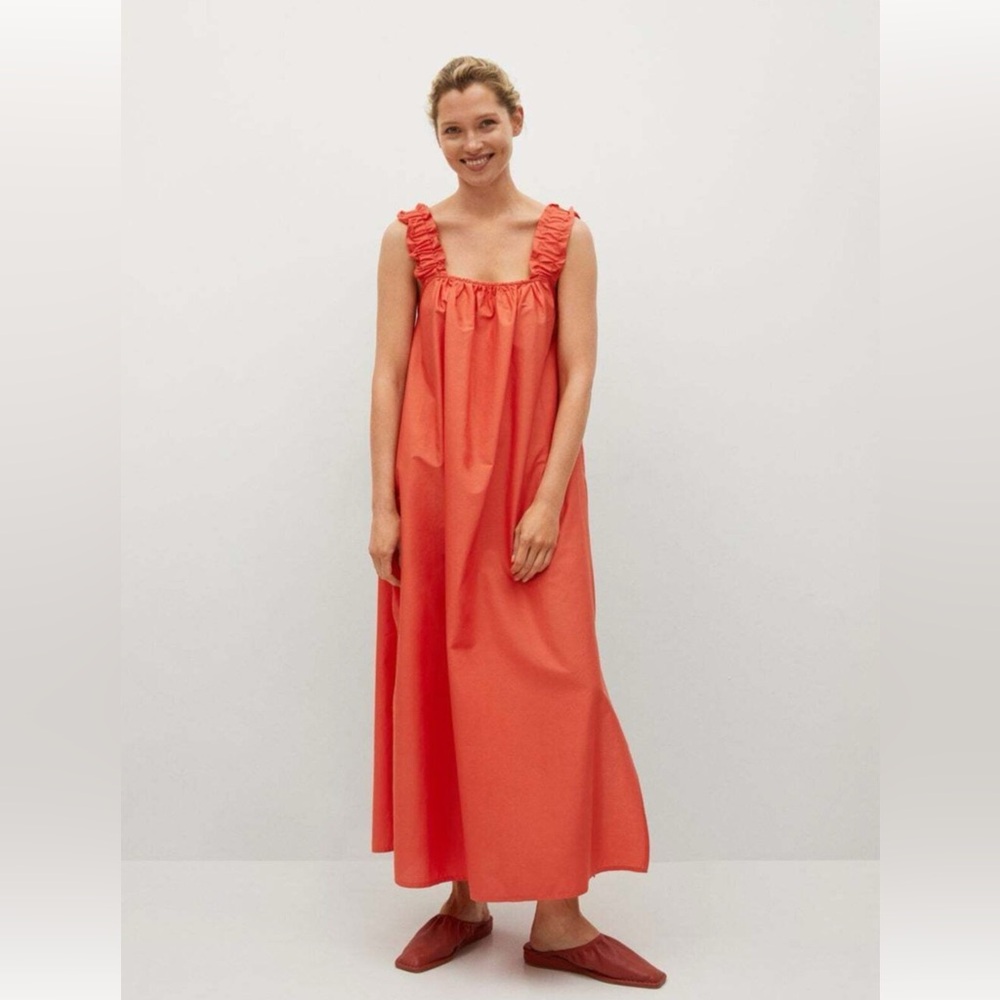 MNG Orange Summer Dress L/XL/Maternity